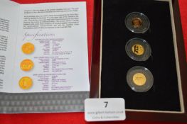 2009 ‘Year of Gold’ Three-Coin Gold Collection – Comprising a 2009 UK Proof Quarter Sovereign, 1.99g