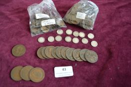 A collection of British pre-decimal coinage, principally George V and George VI, including bronze