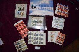 British Mint Stamp Multiples & London 1980 International Stamp Exhibition Souvenir Sheets – A