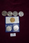 Collection of British Commemorative Crowns including Churchill and Royal Issues – A group of six