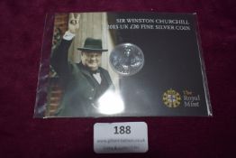 Royal Mint 2015 Sir Winston Churchill £20 Fine Silver Coin – An official Royal Mint 2015 UK £20