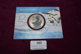 Royal Mint 2006 Britannia £2 One-Ounce Silver Bullion Coin – A 2006 Royal Mint Britannia £2 silver