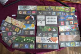 Extensive Royal Mail Millennium Series Mint Stamp Collection with Millennium Timekeeper Miniature