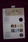 Royal Mail/Royal Mint “Design Icons by Arnold Machin” Coin & Stamp Medal Cover, 2017, celebrating 50
