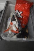 Box containing a large quantity of assorted brackets for Pc’s Headsets and accessories