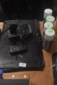 Mixed lot to include lap top fans, air dusters, Jabra pro Model 9400 BS office headset