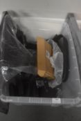 Box containing a large quantity of assorted brackets for Pc’s Headsets and accessories