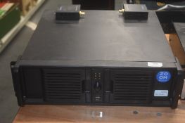 Zoom Media Server rack mount plus two blue screen HDMI over Co-ax transmitters