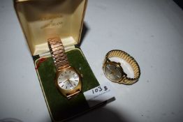 2x Vintage Style Gold Plated Watches by Paul Jobin and Montine