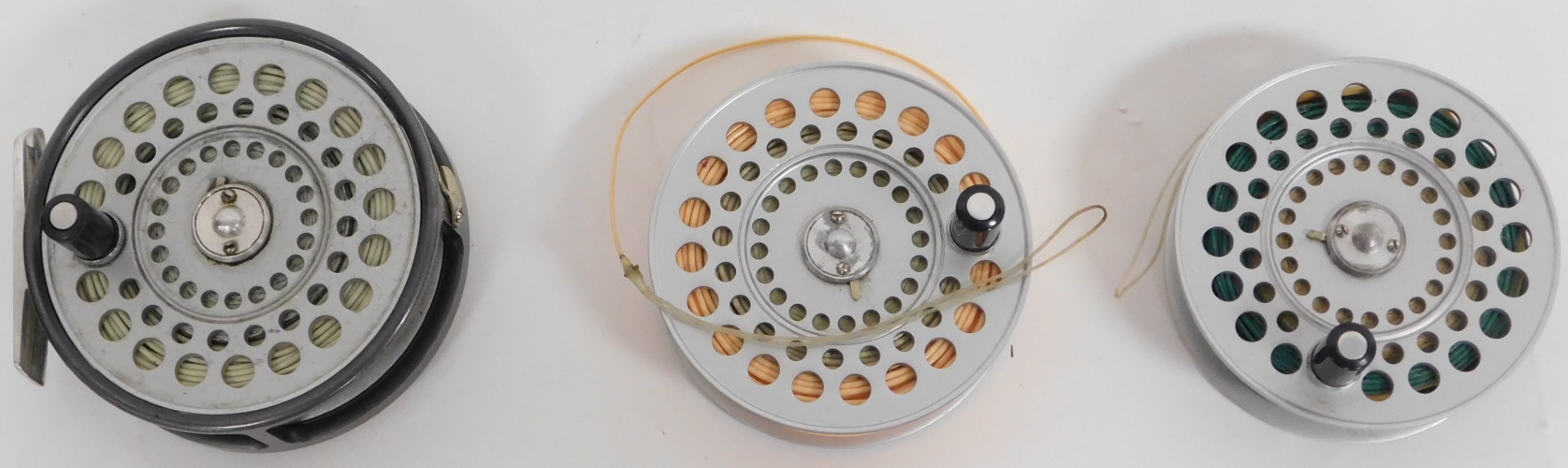 A Hardy Bros Ltd St Aidan fly reel, 9.5cm diameter, with two spare spools and two padded cases. - Image 2 of 5