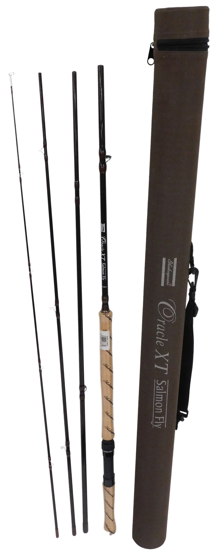 A Shakespeare Oracle XT salmon fly rod 12' (3.06m) #8, four piece with rod tube.