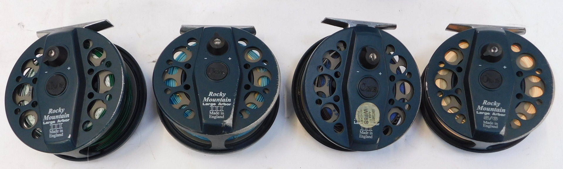 Four Orvis centrepin reels, contained in a canvas case, together with a Shakespeare Pro Carbon - Image 2 of 5