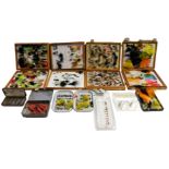 Various fishing flies, to include a Smithson fly box, an Orvis Dry Fly selection, etc. (1 tray)