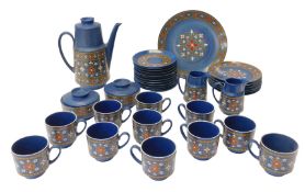 A Winterling Bavaria pottery part coffee service, comprising coffee pot, eleven cups, twelve