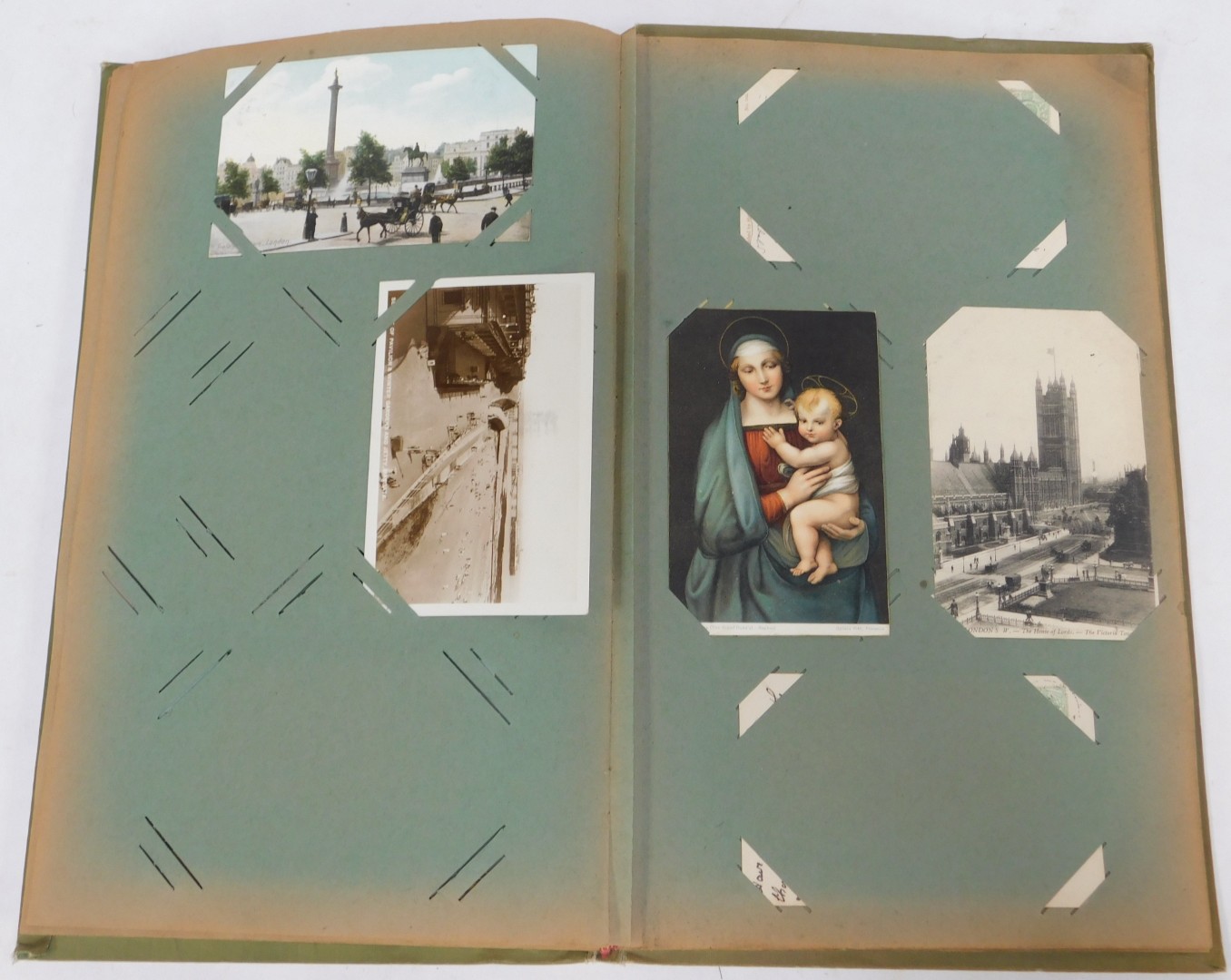 An album of early 20thC postcards, to include real photos, various places to include Manchester, - Image 4 of 4