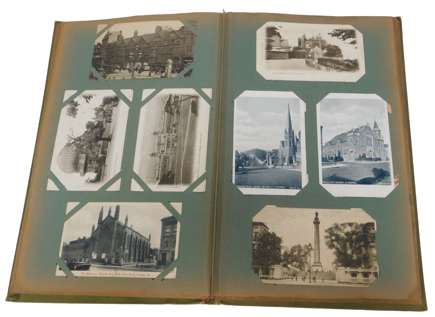 An album of early 20thC postcards, to include real photos, various places to include Manchester,