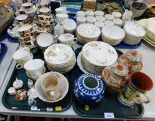 Ceramics, to include part tea sets, cups, saucers, sugar bowl, etc., decorated in gilt and white,