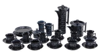 A Portmeirion Jupiter pattern part coffee service, by Susan Williams-Ellis, to include coffee pot,