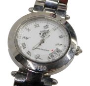 Manchester United Interest. A Klaus-Kobuc wristwatch, with 3cm diameter Roman numeric dial with date