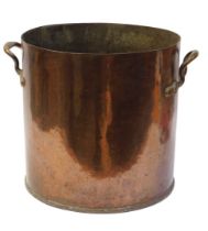 A Henry Wilson and Co. Cornhill Liverpool copper cooking vessel, with copper handles, stamped, 39.