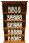 A group of Lesley Anne Ivory spice jars, transfer printed with kittens, to include cumin, 13cm high,