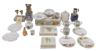 Various books, Potter (Beatrix). The Tale of Mr Jeremy Fisher, a Wedgwood boxed three piece