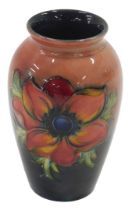 A Moorcroft pottery flambe Anemone pattern vase, of shouldered form, 12cm high.