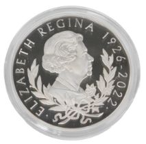 A Her Majesty Queen Elizabeth II 2022 one kilogram Royal Mint fine silver proof coin, in capsule,