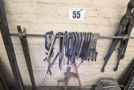 QTY VARIOUS G CLAMPS & QUICK CLAMPS
