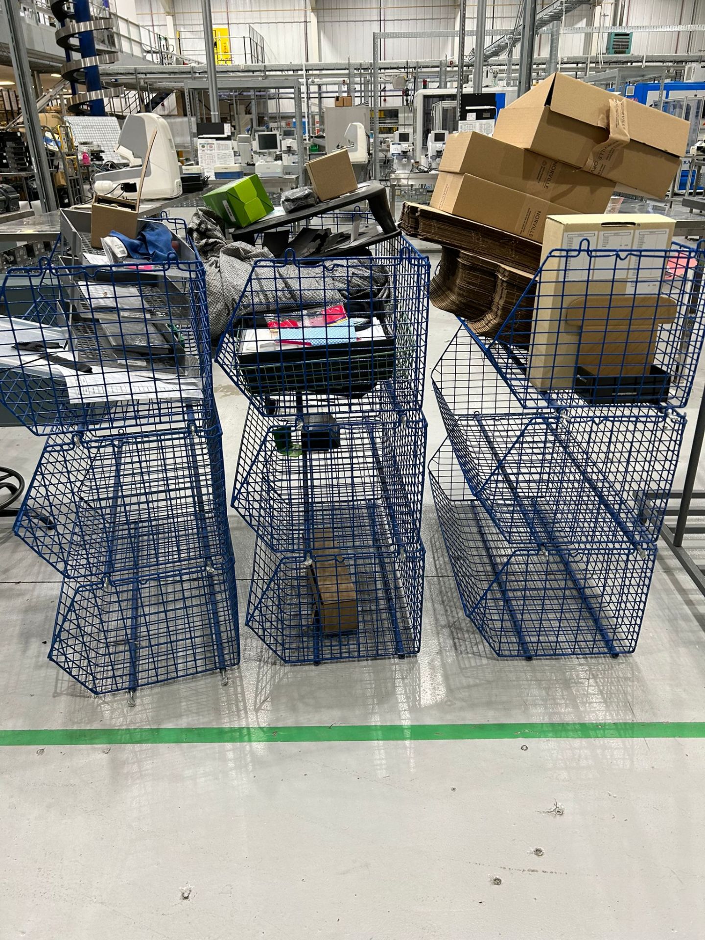 (9) Wire mesh storage baskets