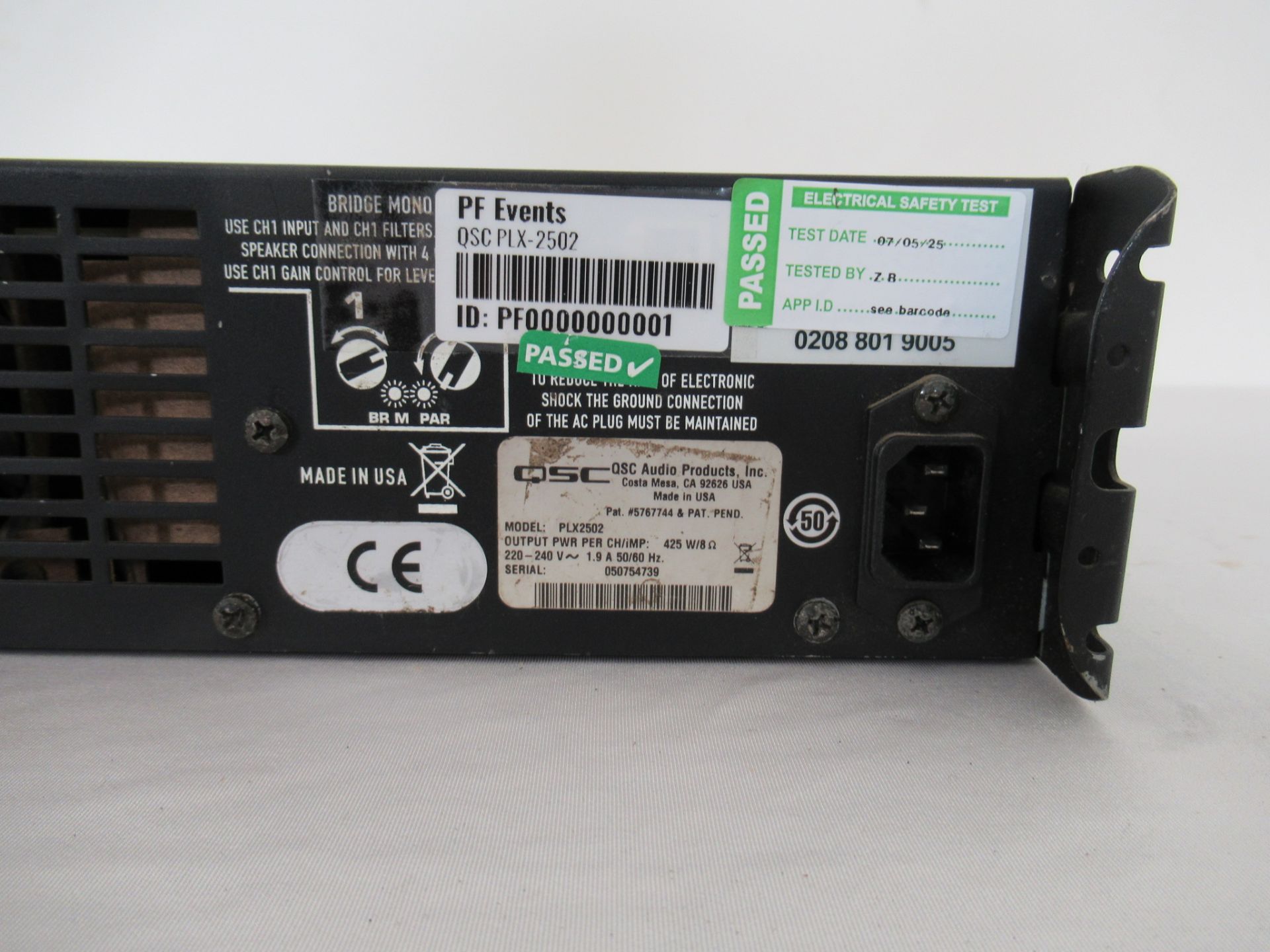 QSC PLX2502 Professional Power Amplifier - Image 9 of 11