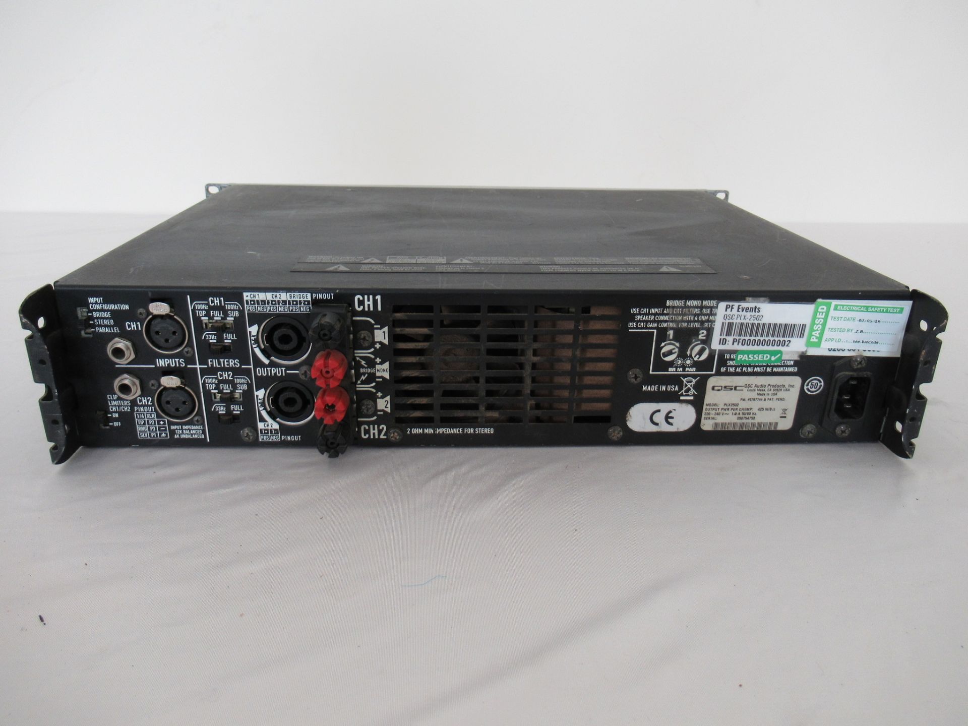QSC PLX2502 Professional Power Amplifier - Image 6 of 10