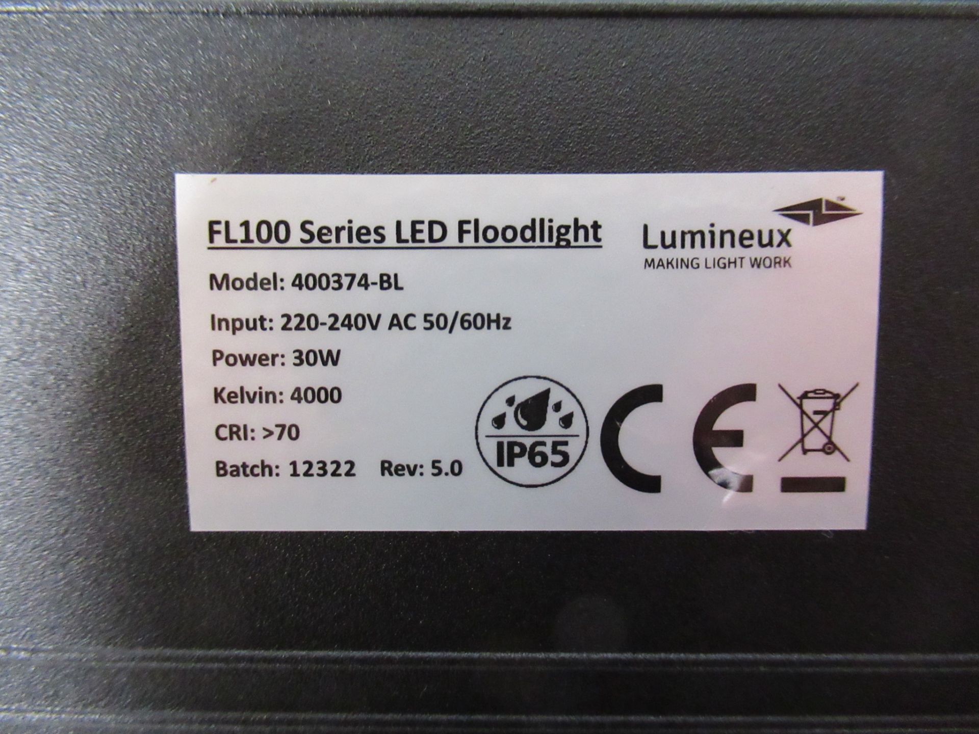 (12) Lumineux FL100 30W LED flood lights - Image 4 of 7