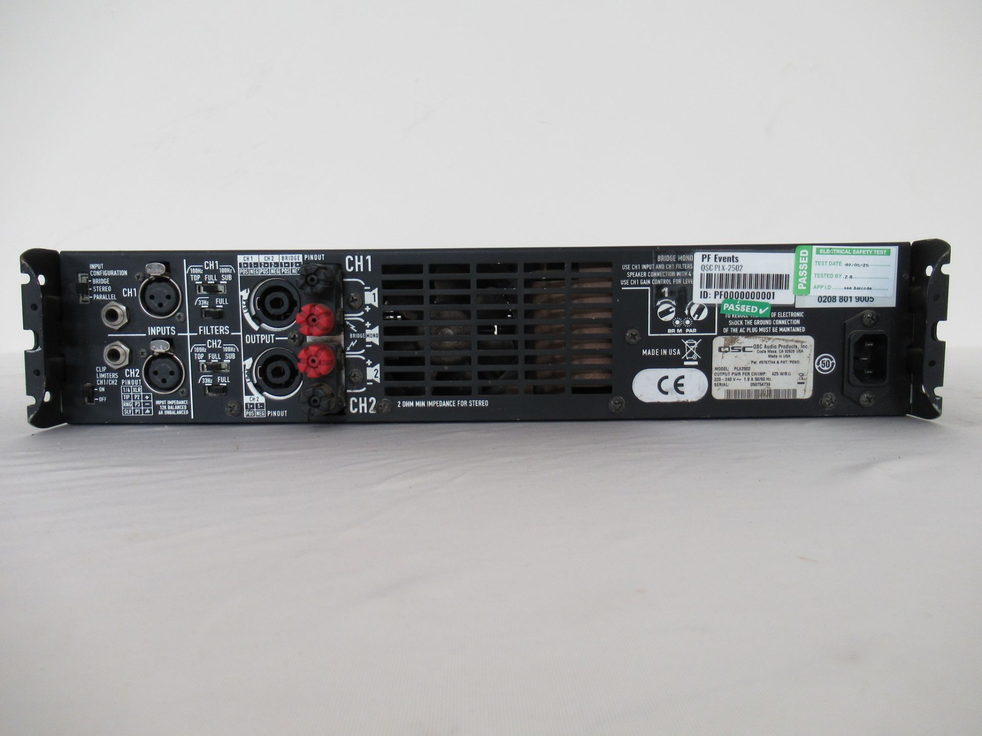 QSC PLX2502 Professional Power Amplifier - Image 7 of 11