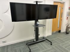 (2) LG 42LD450 HD LCD TV & Unicol Mobile Stand