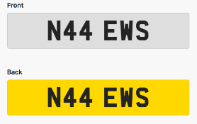 Cherished Number Plate - N44 EWS