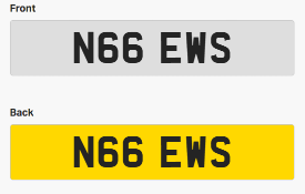 Cherished Number Plate - N66 EWS