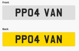 Cherished Number Plate - PP04 VAN