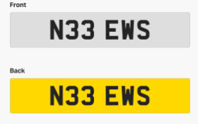 Cherished Number Plate - N33 EWS
