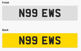 Cherished Number Plate - N99 EWS