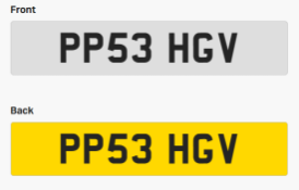 Cherished Number Plate - PP53 HGV