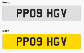 Cherished Number Plate - PP09 HGV