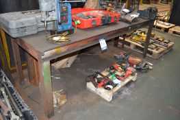 Fabricated steel bench with record 6
