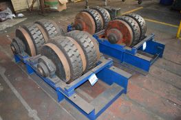 Pair of powered turning rolls