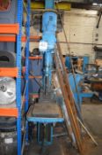 Herbert pedestal drill with rise and fall table