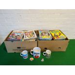 A collection of 'The Beano', 'The Dandy Beano' and 'The Desperate Dan' hardback books
