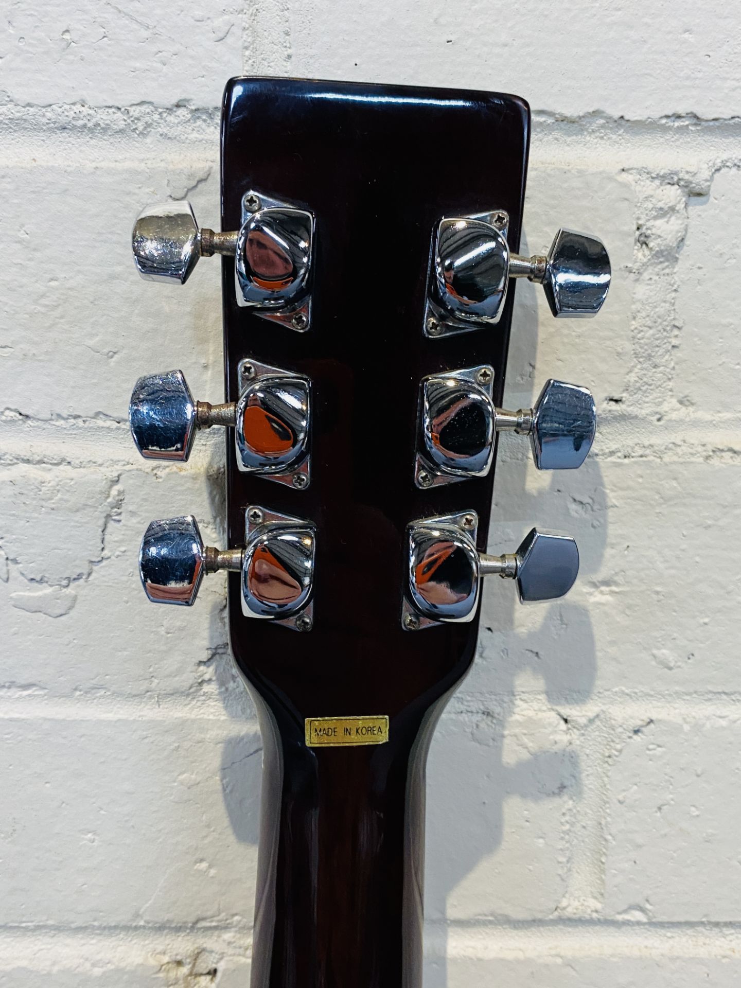 A Kay K-520 six string acoustic guitar with a soft carry case - Image 6 of 8