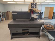 Cordax 1808-M Coordinate Measuring Machine, 64 x 29.5 in Surface, Last Calibrated 2014