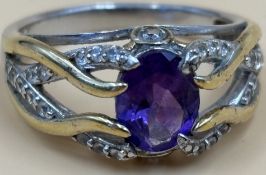 1 Ring mit Steinen - 925er Silber - brutto 4,68 g
