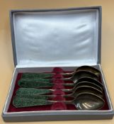 6 russische Teelöffel - 875er Silber - 138,45 g
